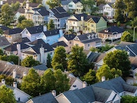 Aerial picture of neighborhood